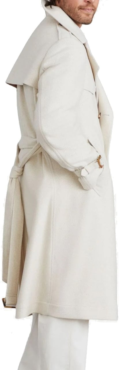 Brunello Cucinelli Brunello Cucinelli Wool Trench Coat Beige