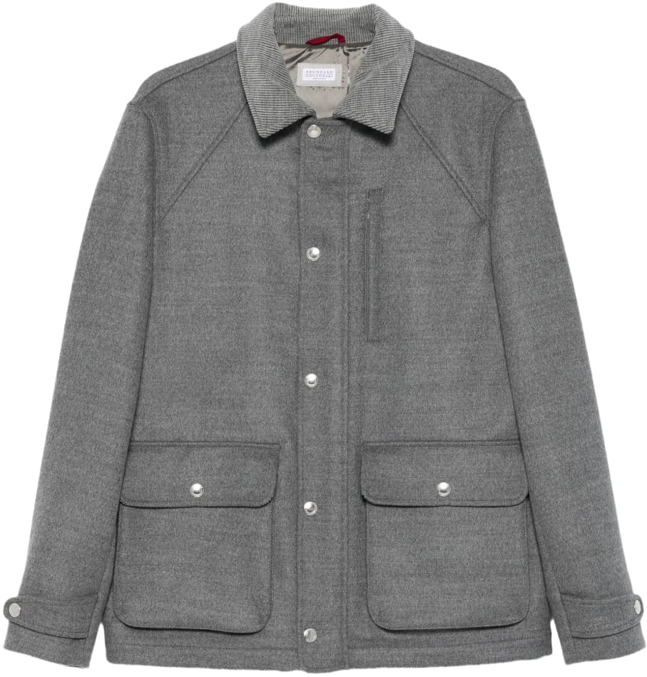 Brunello Cucinelli Coats Grey Grijs