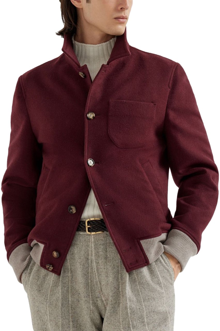 Brunello Cucinelli Coats Red Rood
