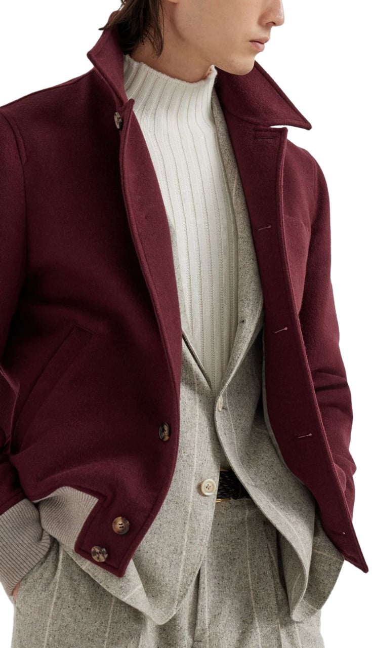 Brunello Cucinelli Coats Red Rood