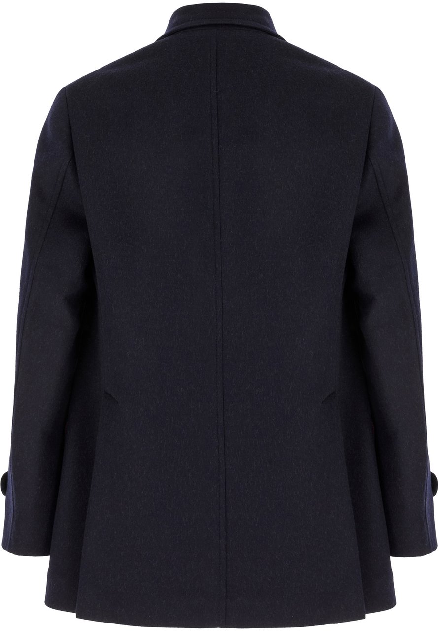 Brunello Cucinelli Brunello Cucinelli Navy blue wool coat Blauw