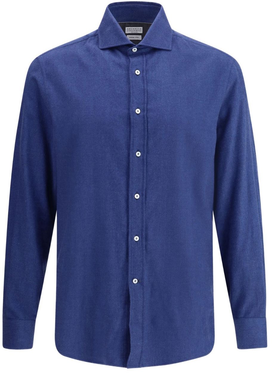 Brunello Cucinelli Shirts Blue Blauw