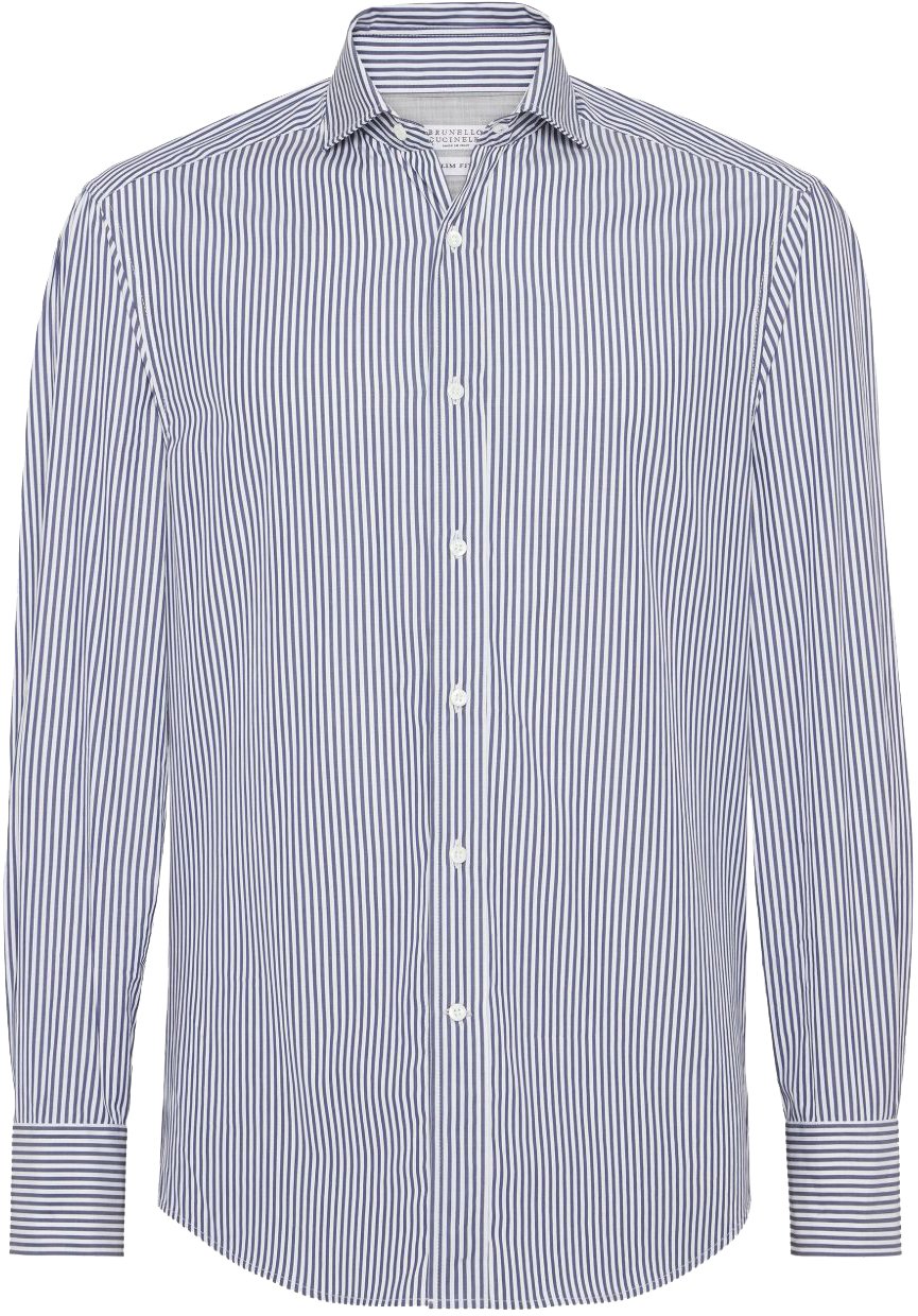 Brunello Cucinelli Shirts Blue Blauw