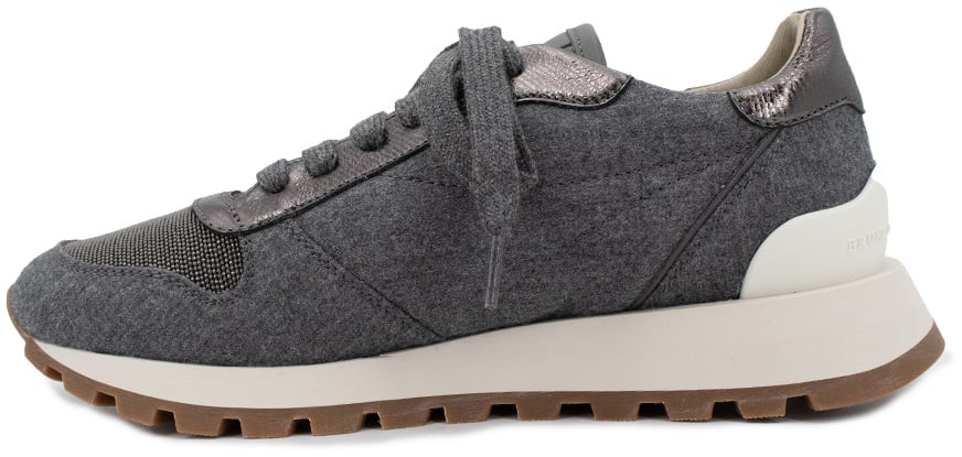 Brunello Cucinelli Wool flannel runners Grijs