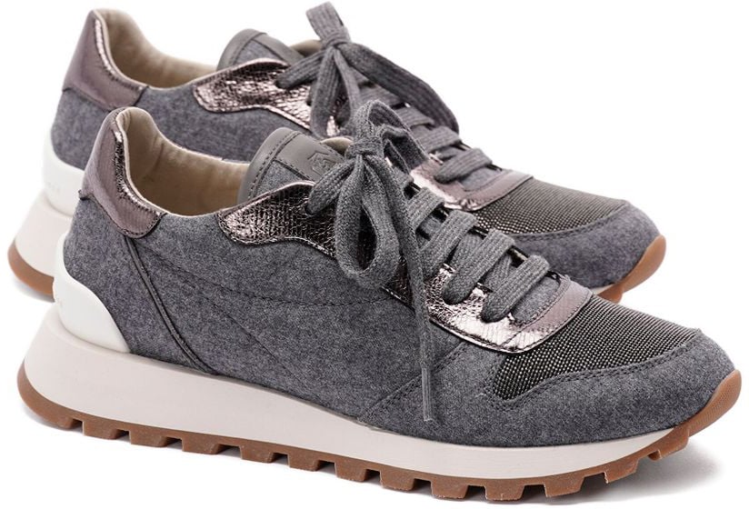 Brunello Cucinelli Flat Shoes Grey Grijs