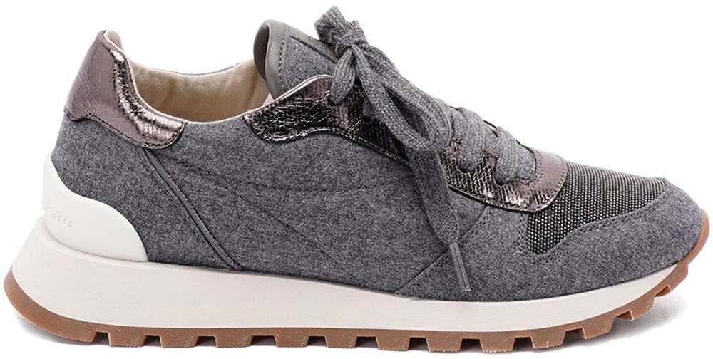 Brunello Cucinelli Flat Shoes Grey Grijs