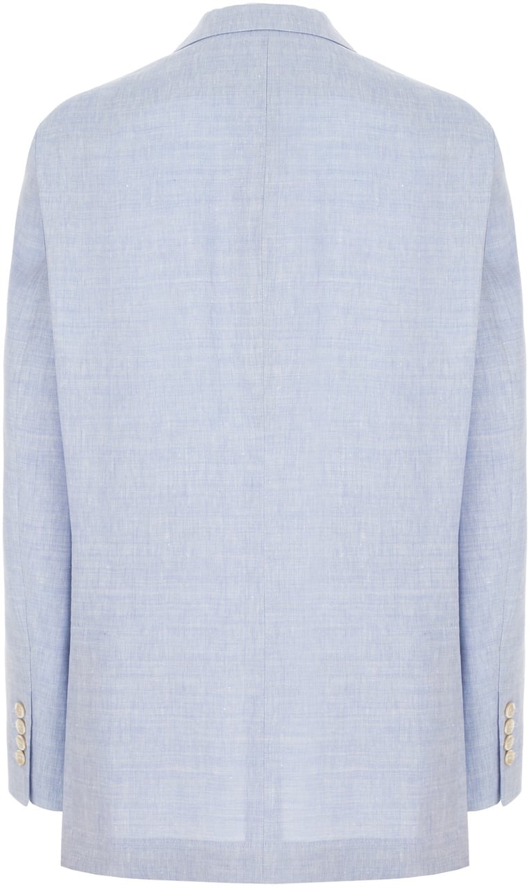 Brunello Cucinelli Brunello Cucinelli Light blue linen blend blazer Lichtblauw