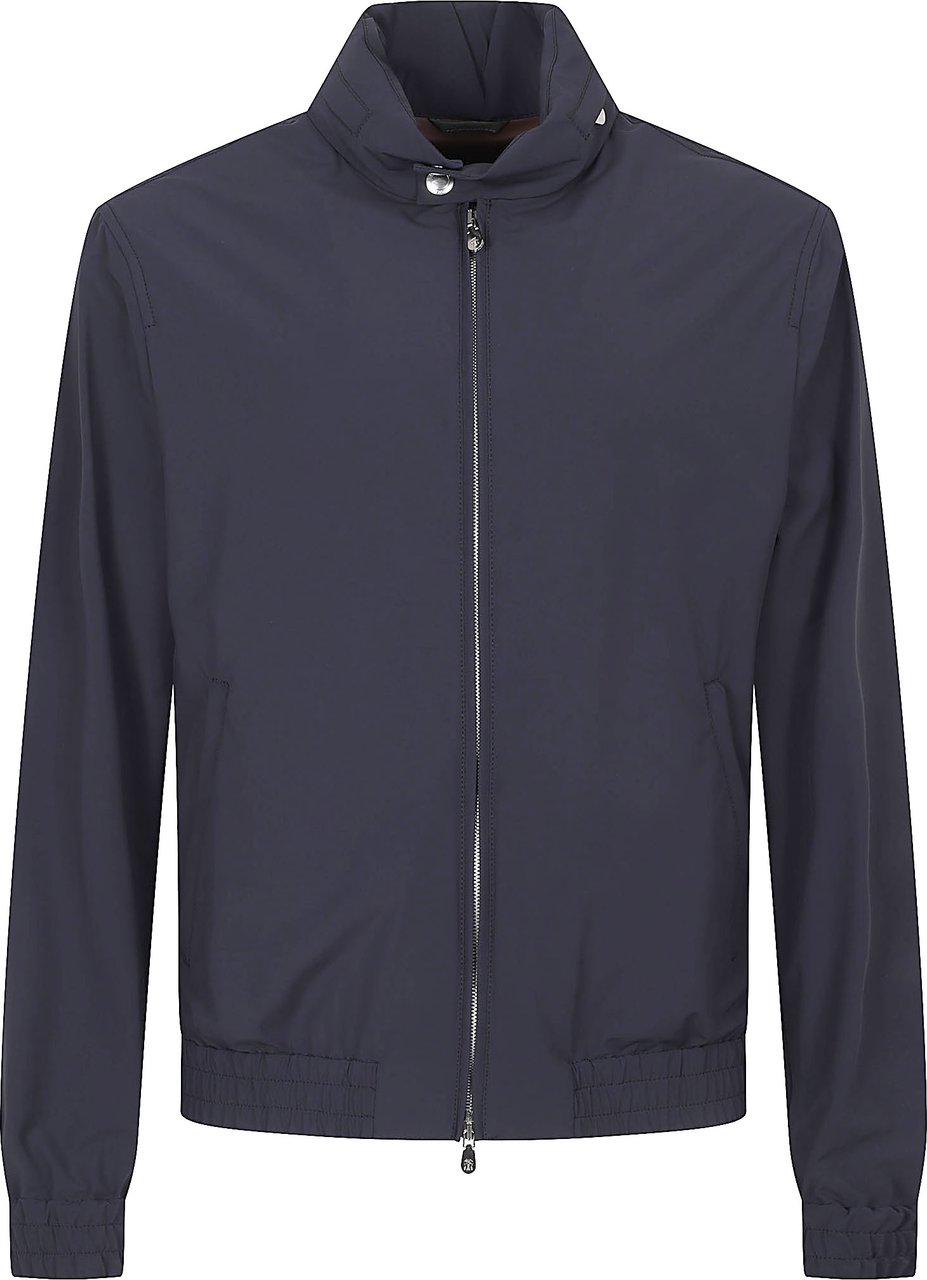 Brunello Cucinelli High Collar Casual Jacket Zwart