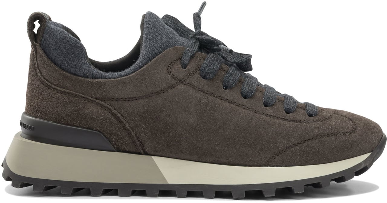 Brunello Cucinelli Suede sneaker Zwart