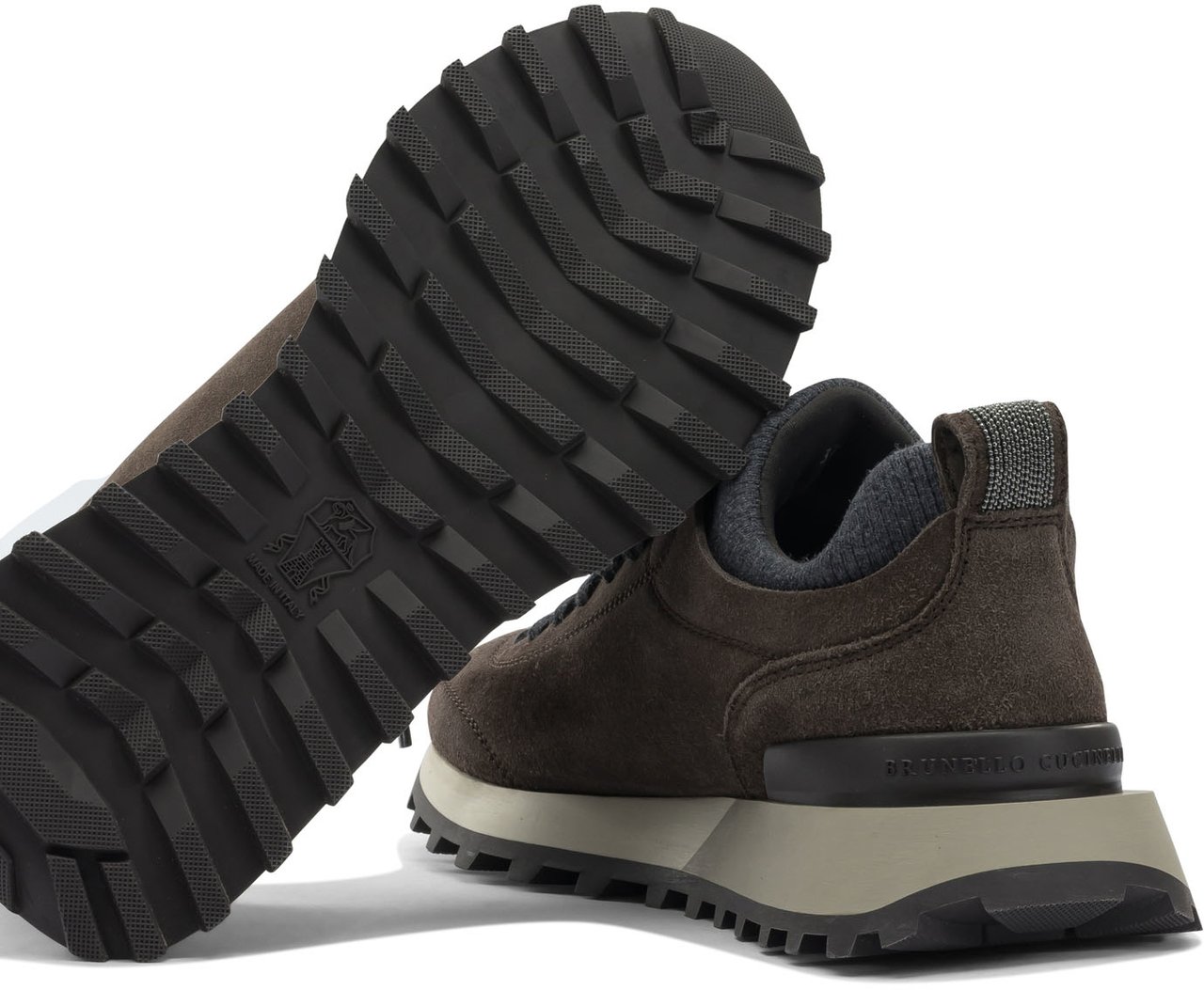 Brunello Cucinelli Suede sneaker Zwart