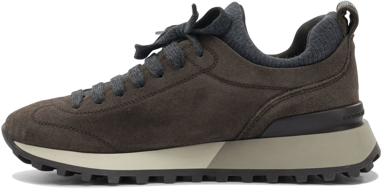 Brunello Cucinelli Suede sneaker Zwart