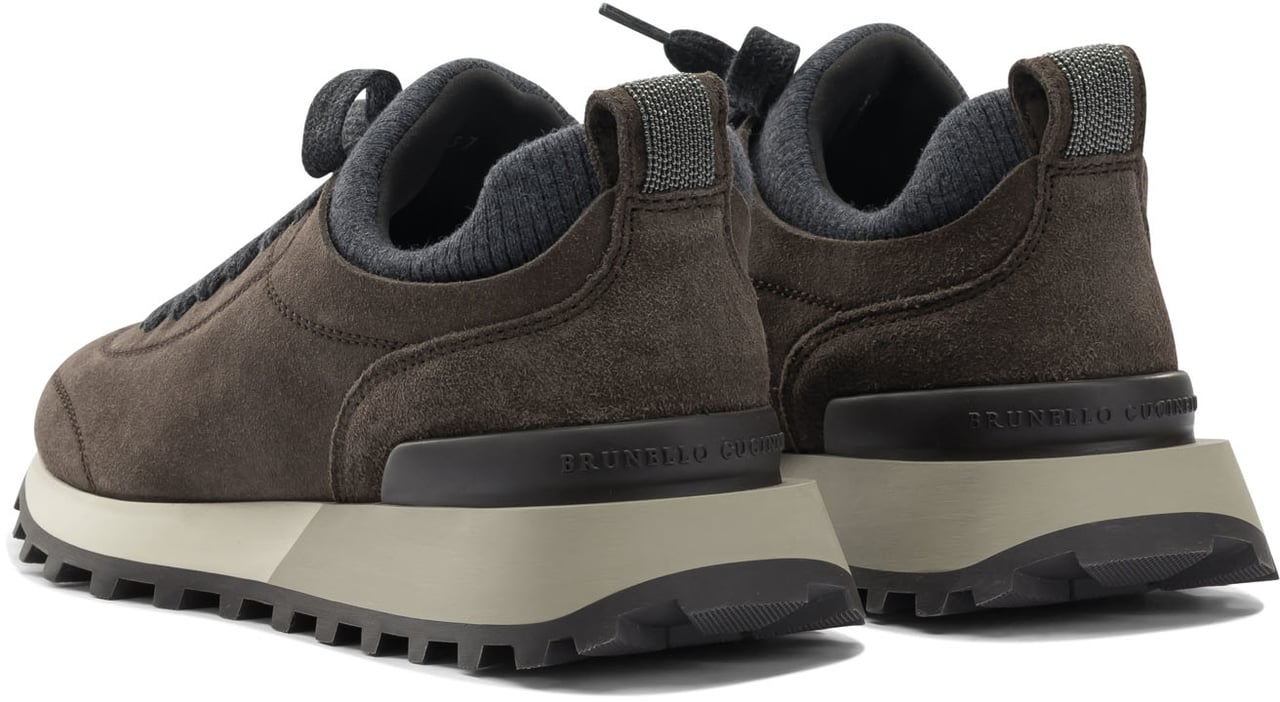 Brunello Cucinelli Suede sneaker Zwart