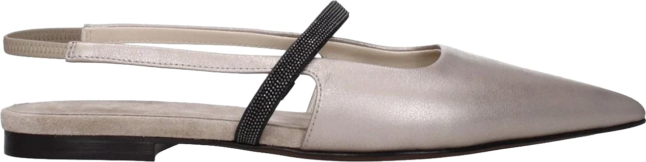 Brunello Cucinelli Slingback Flats Beige