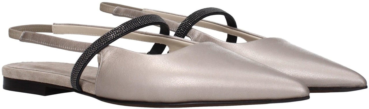 Brunello Cucinelli Slingback Flats Beige