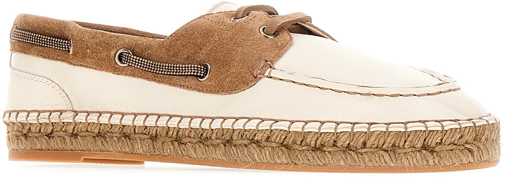 Brunello Cucinelli Brunello Cucinelli Ivory leather loafers Neutraal