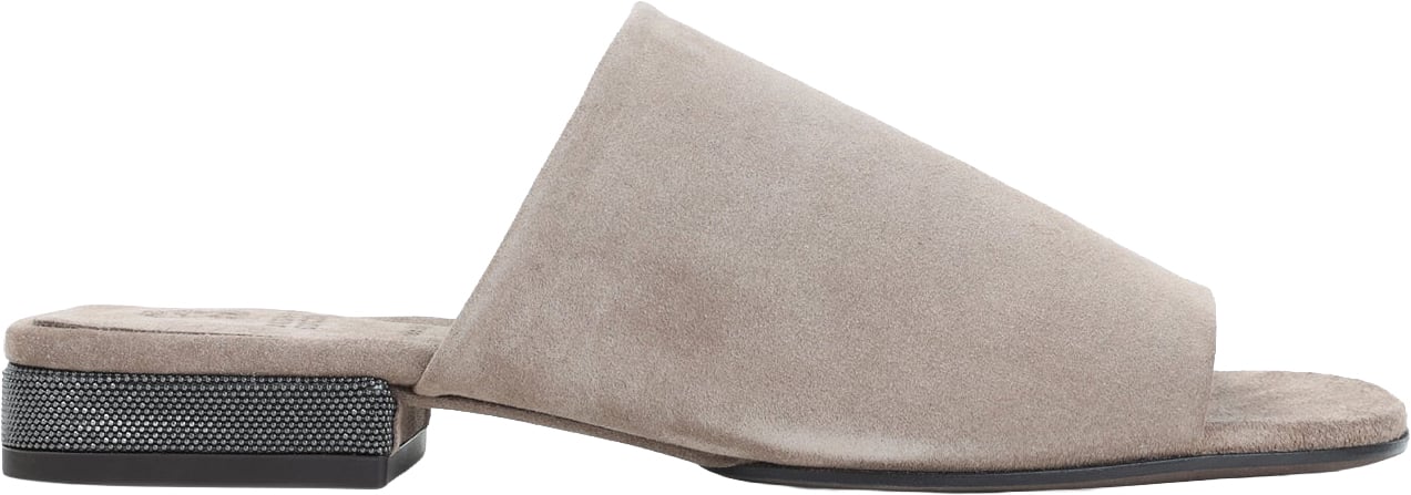 Brunello Cucinelli Suede Flat Sandals Divers