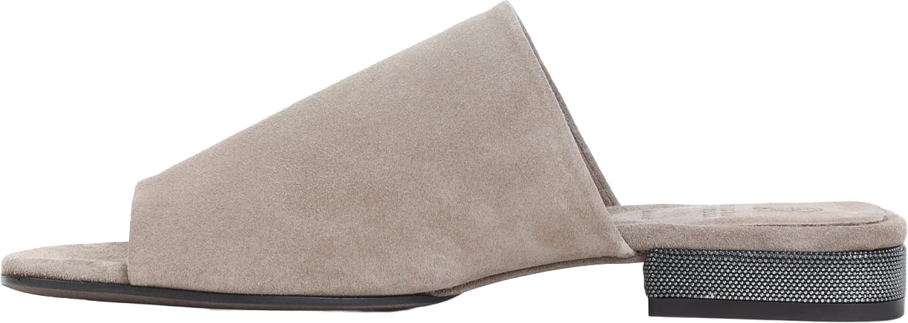 Brunello Cucinelli Suede Flat Sandals Divers