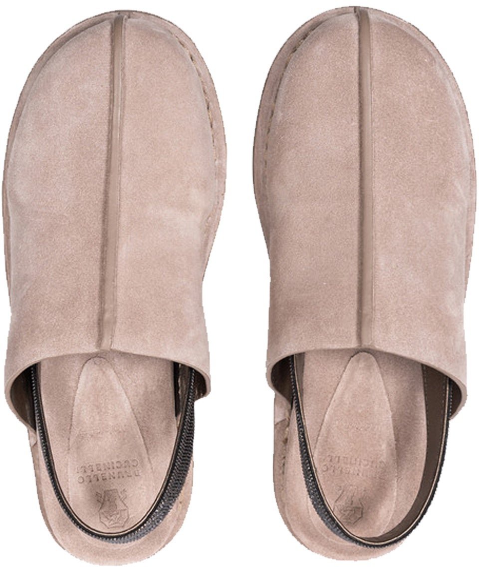 Brunello Cucinelli Brunello Cucinelli Suede Clogs Mules Bruin