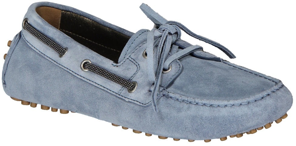 Brunello Cucinelli Suede Loafers Blauw