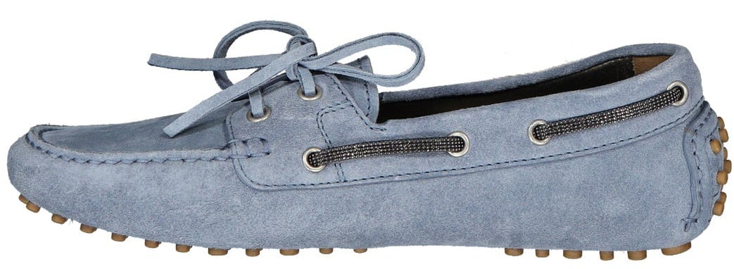 Brunello Cucinelli Suede Loafers Blauw