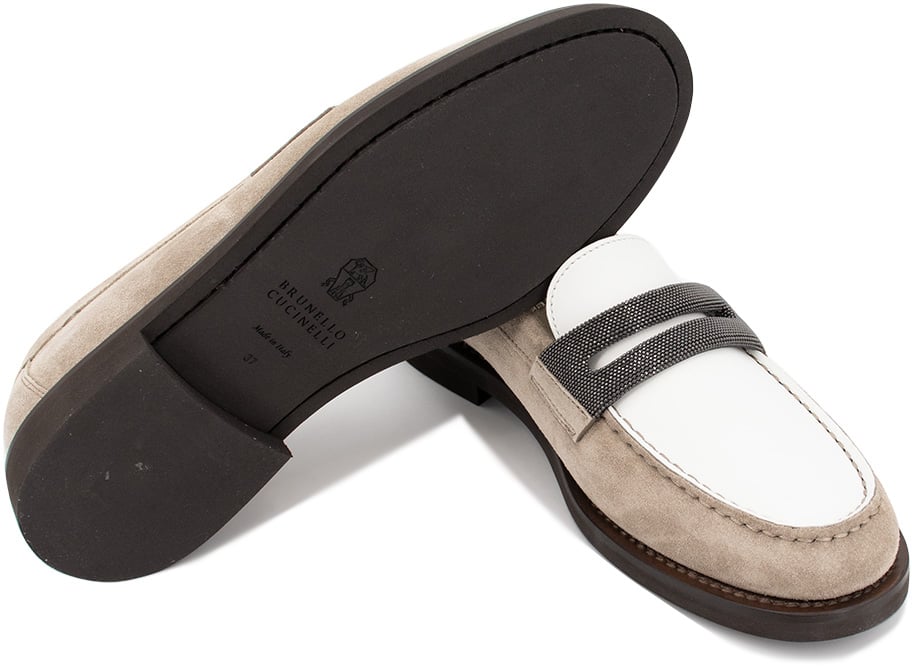 Brunello Cucinelli Leather moccasins Wit