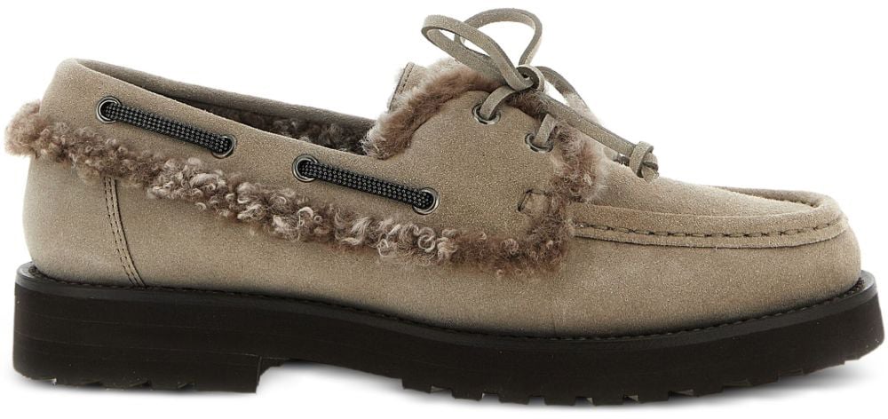 Brunello Cucinelli Flat Shoes White Wit