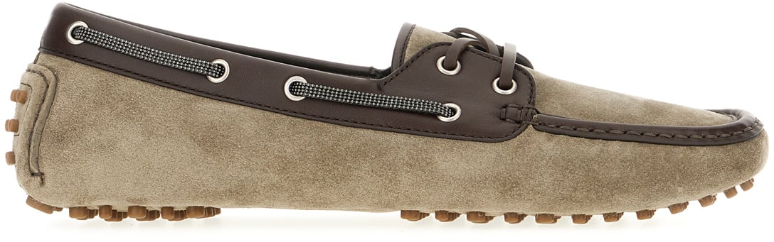 Brunello Cucinelli Brunello Cucinelli Camel suede loafers Bruin
