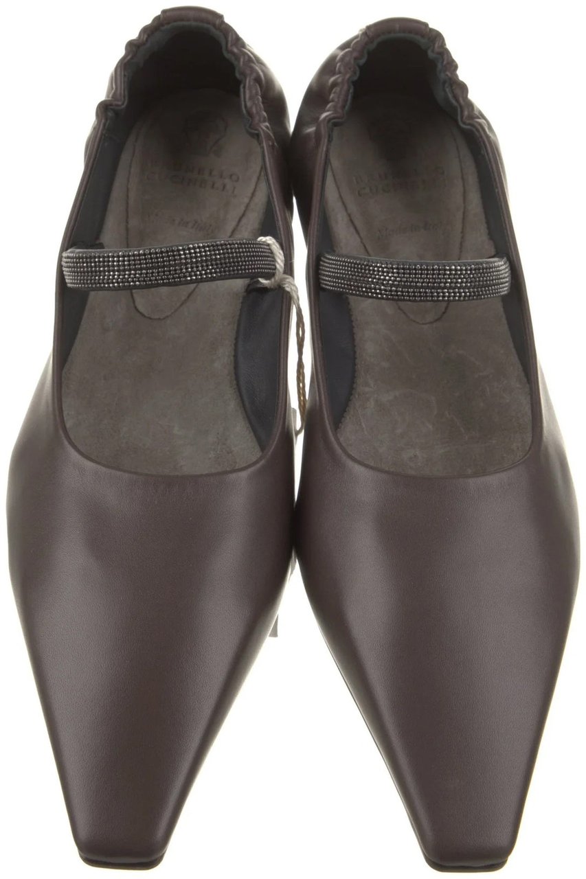 Brunello Cucinelli Mary Jane Flats Bruin