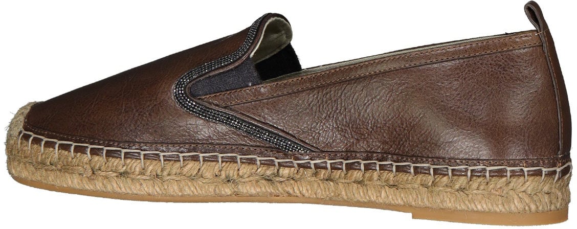 Brunello Cucinelli Leather Espadrilles Bruin