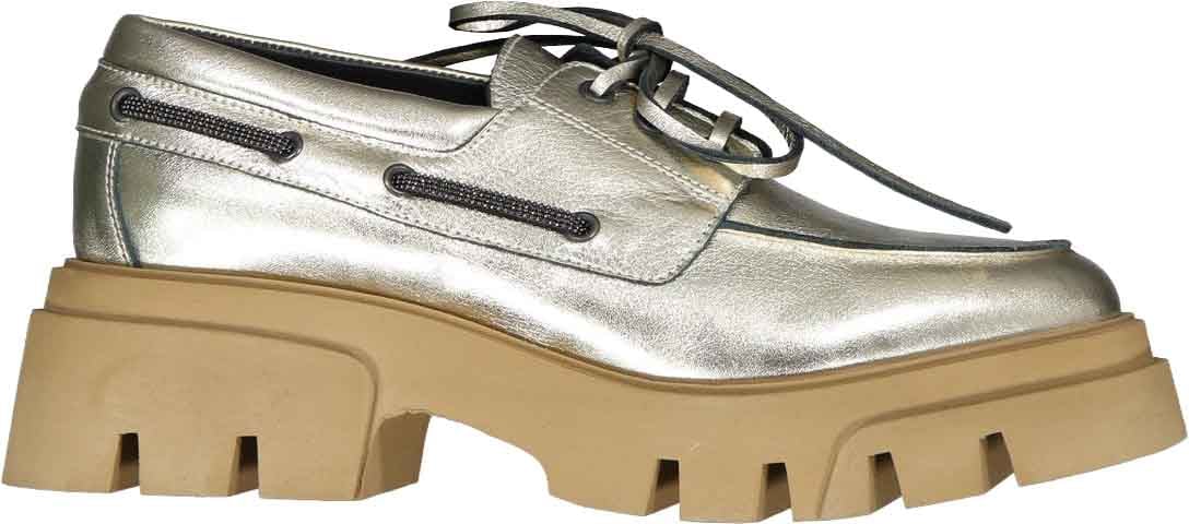 Brunello Cucinelli Leather Loafers Goud
