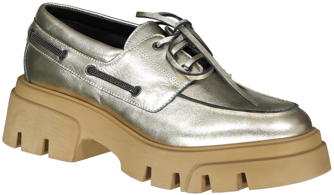 Brunello Cucinelli Leather Loafers Goud