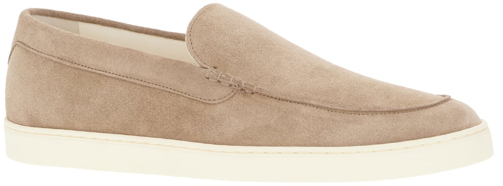 Brunello Cucinelli Sand suede loafers Neutraal