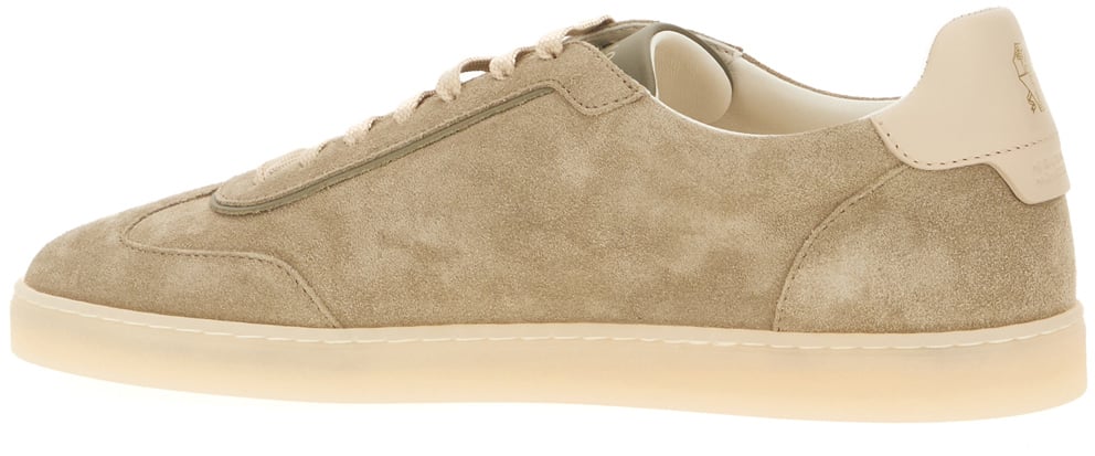 Brunello Cucinelli Cappuccino suede sneakers Neutraal