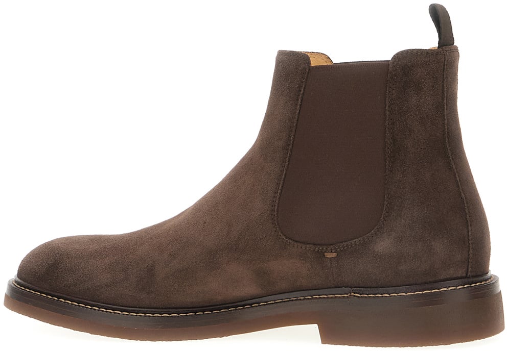 Brunello Cucinelli Brown suede ankle boots Bruin