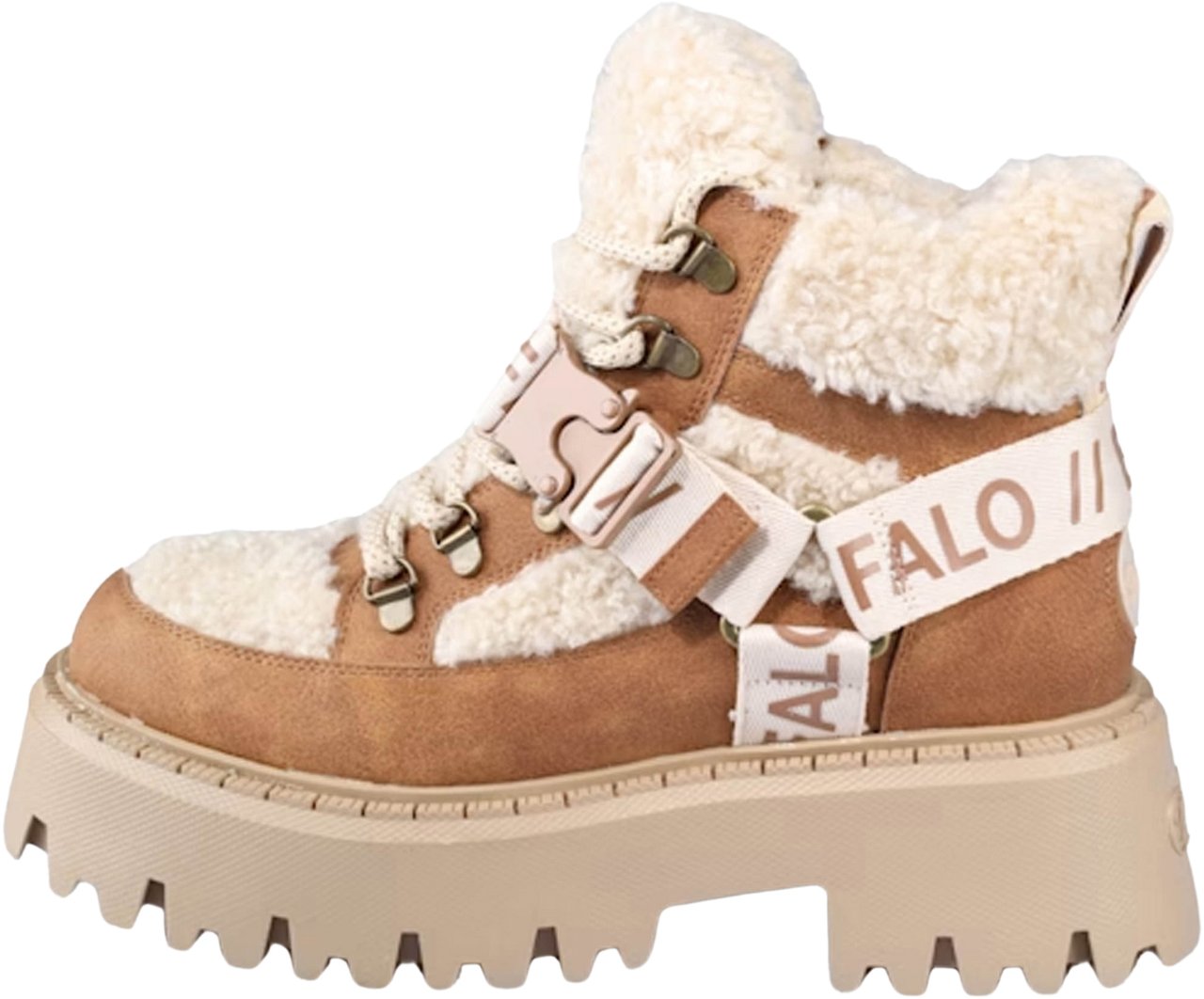Buffalo London Aspen Com Mid Warm Boots Beige