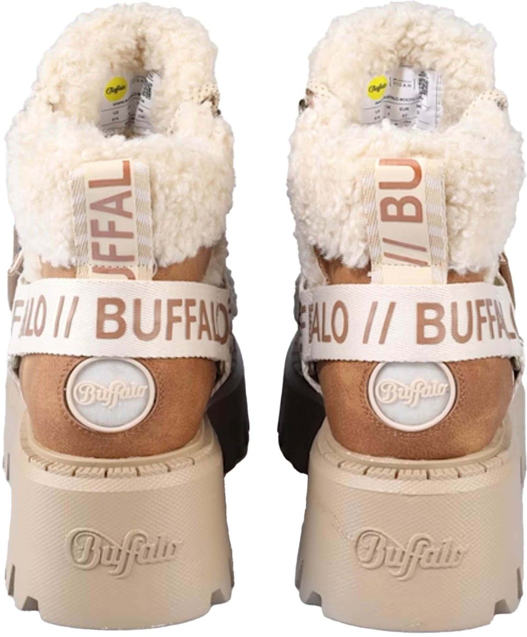 Buffalo London Aspen Com Mid Warm Boots Beige