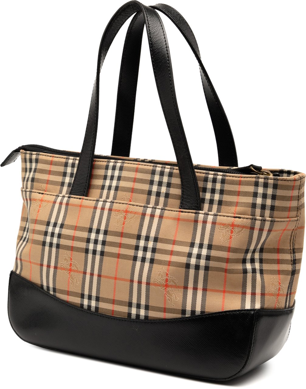 Burberry Haymarket Check Canvas Tote Bruin