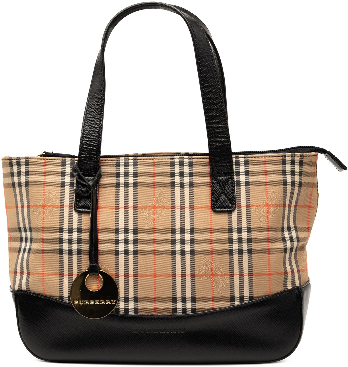 Burberry Haymarket Check Canvas Tote Bruin