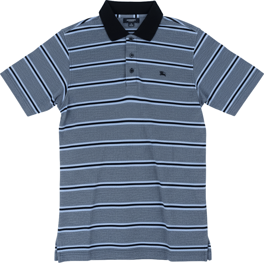 Burberry Burberry Blue Label Striped Polo Shirt (M) Blauw