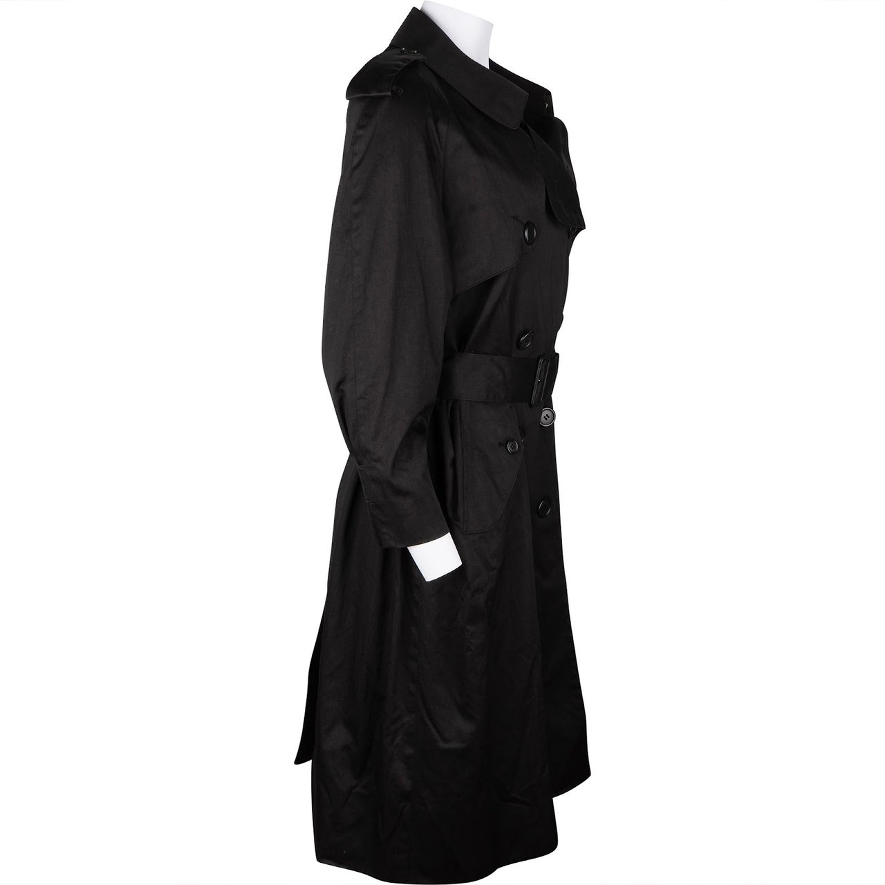 Burberry Burberrys Classic Black Lining Trench Coat (DE38 / M) Zwart