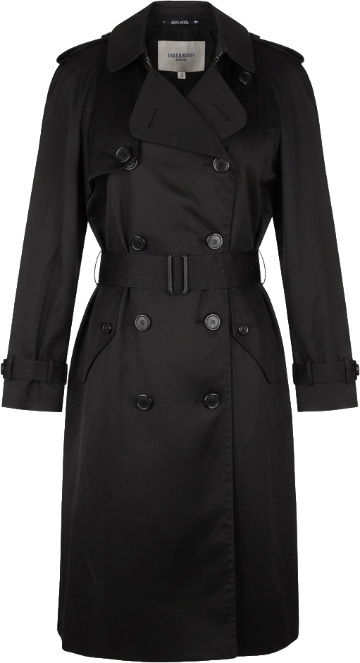 Burberry Burberrys Classic Black Lining Trench Coat (DE38 / M) Zwart