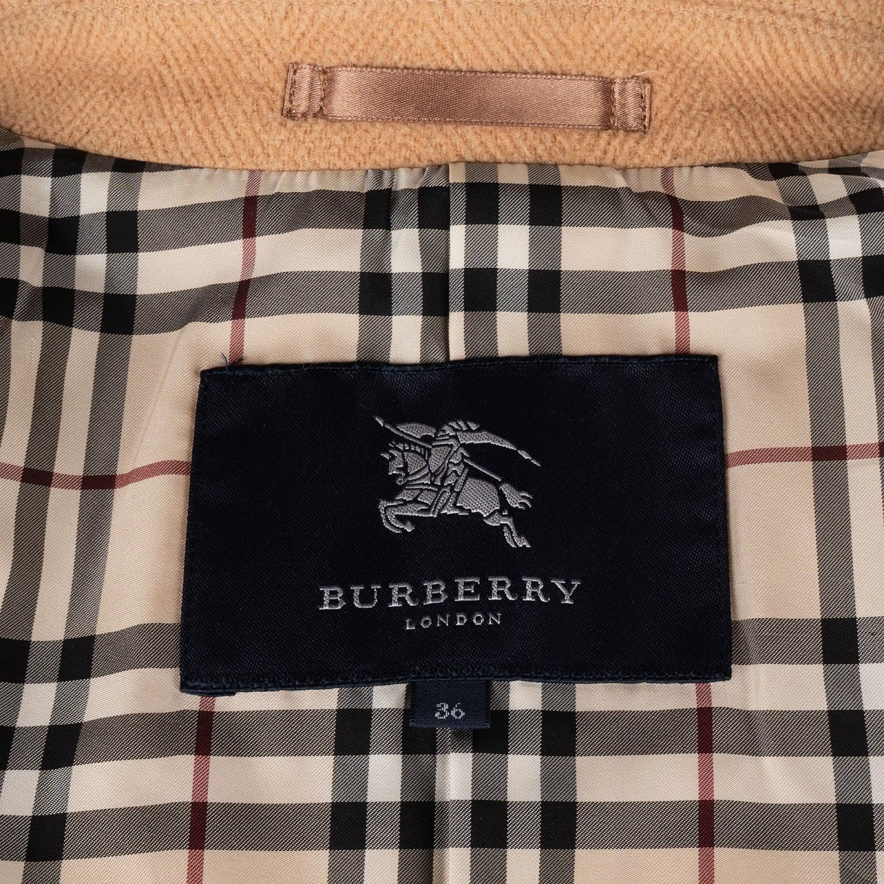 Burberry Burberry Beige Wool Pea Coat Jacket (36) Beige