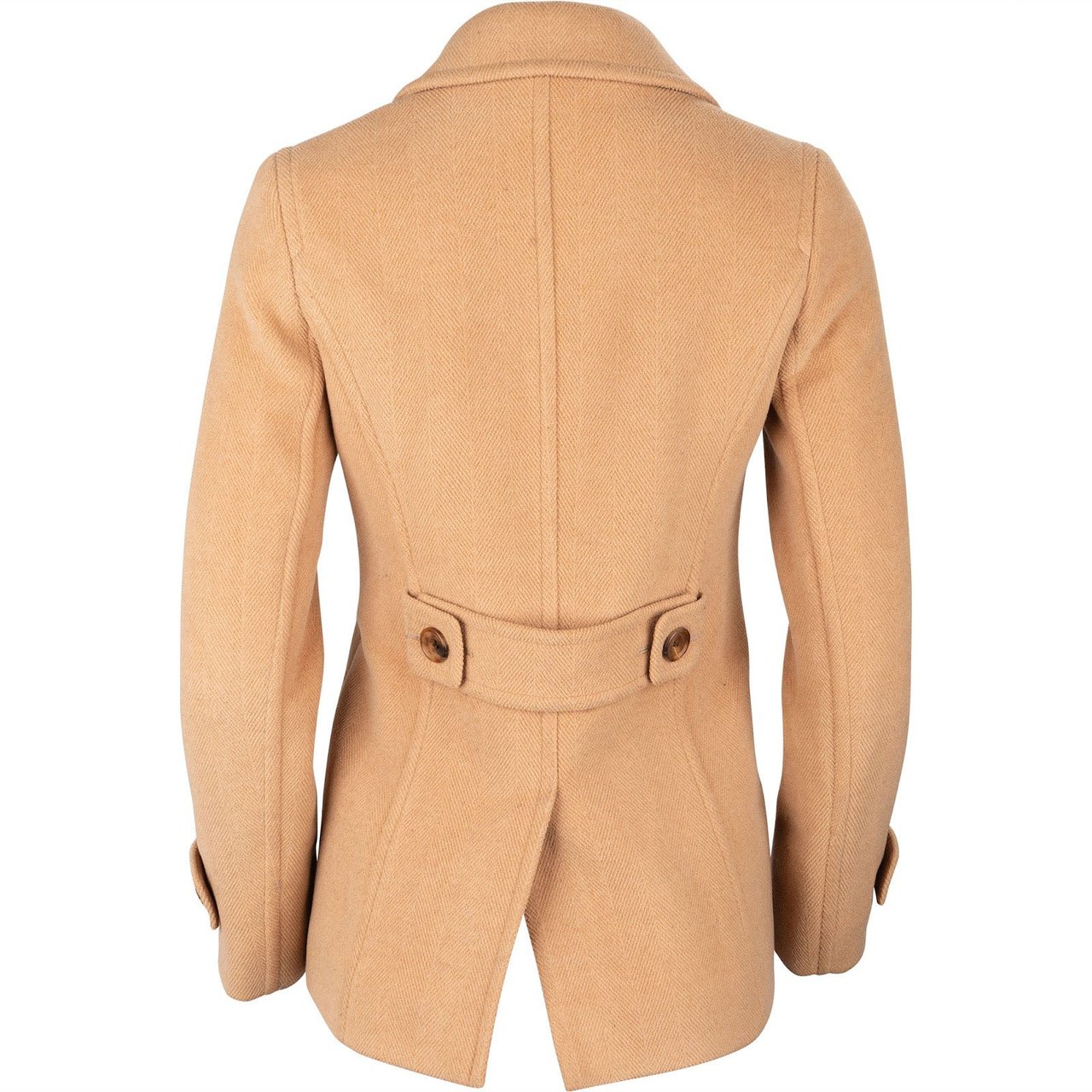 Burberry Burberry Beige Wool Pea Coat Jacket (36) Beige