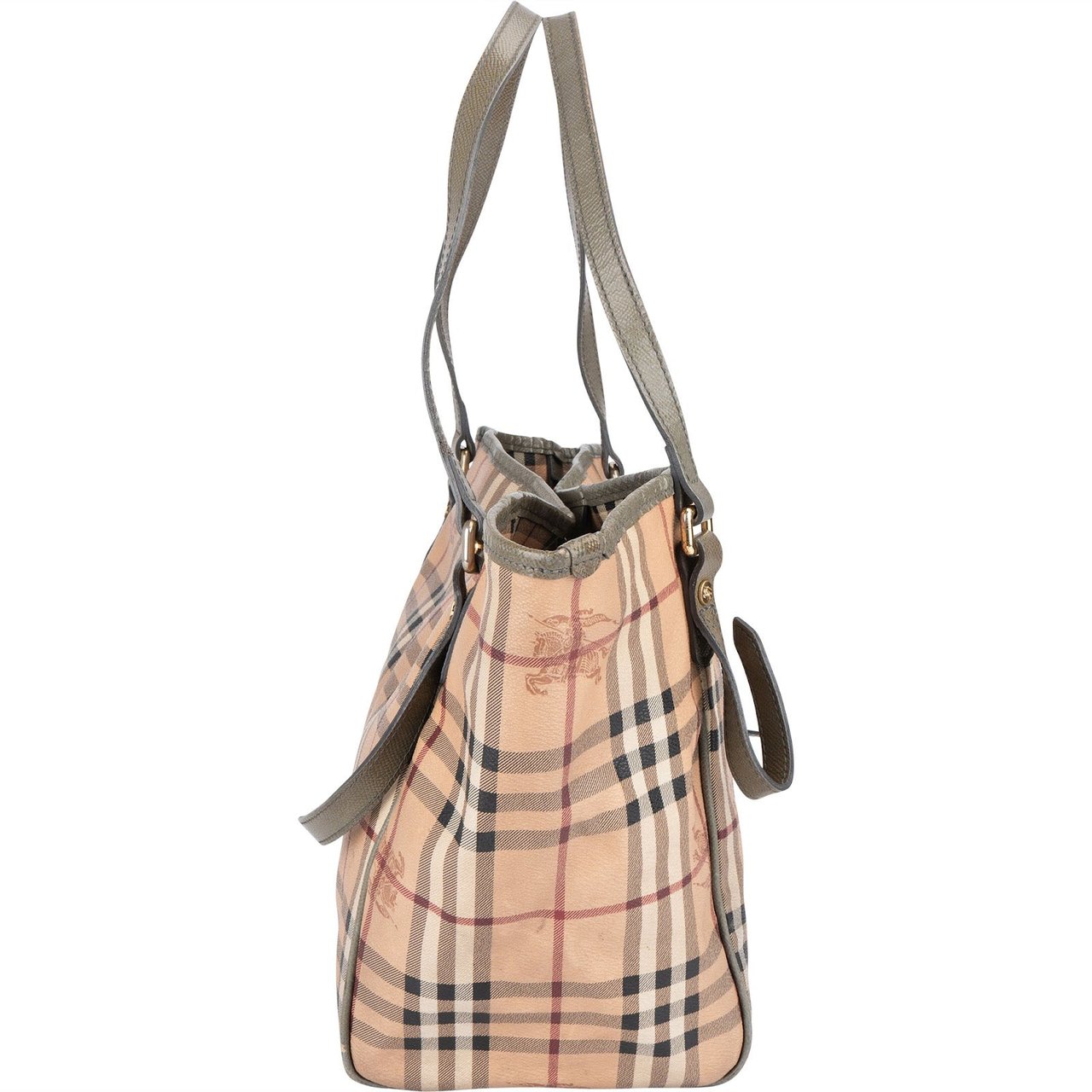 Burberry Burberry Haymarket Check Canterbury Tote Shoulder Bag Beige