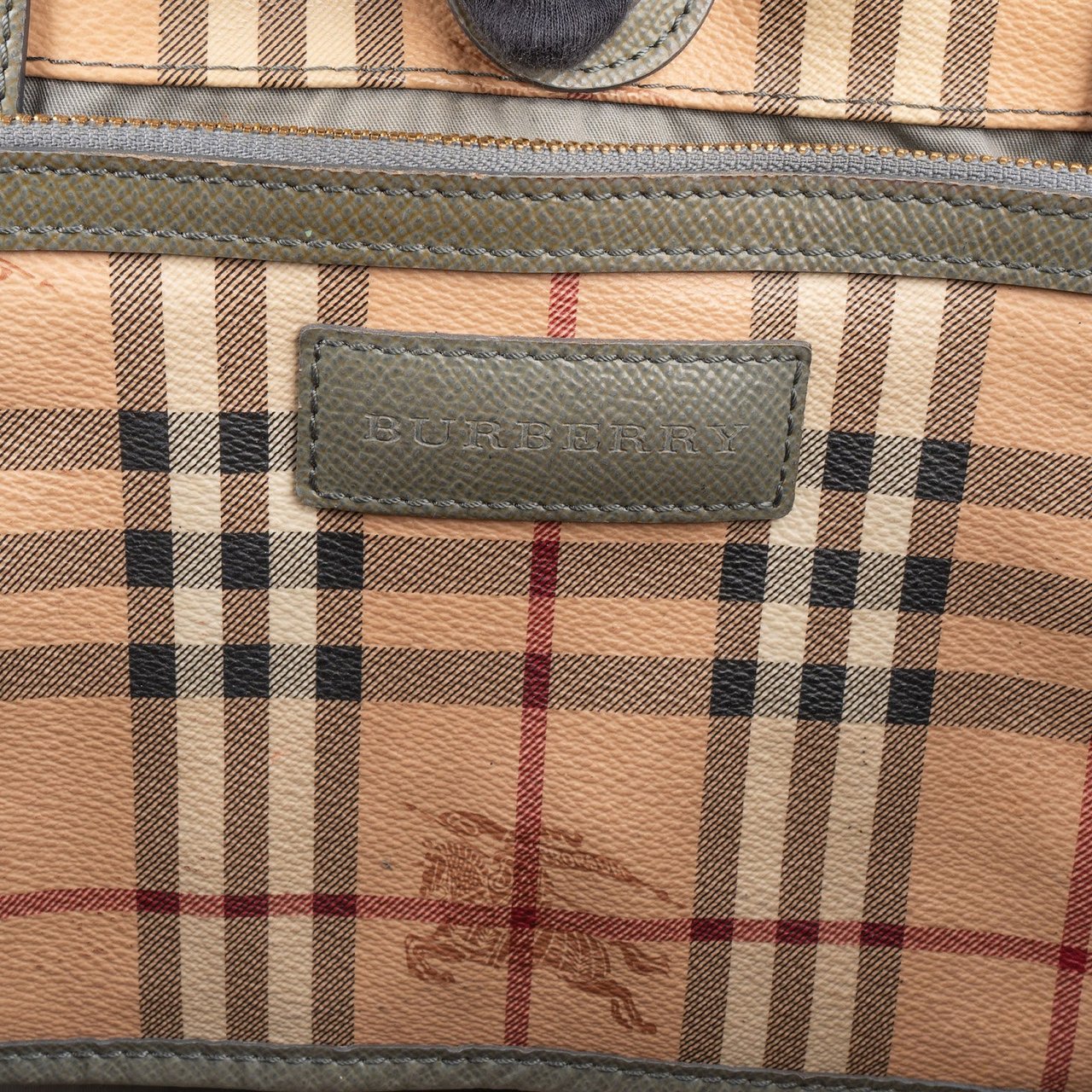 Burberry Burberry Haymarket Check Canterbury Tote Shoulder Bag Beige