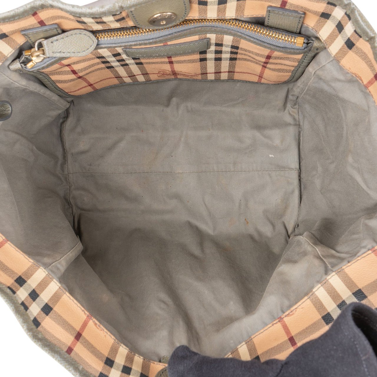 Burberry Burberry Haymarket Check Canterbury Tote Shoulder Bag Beige