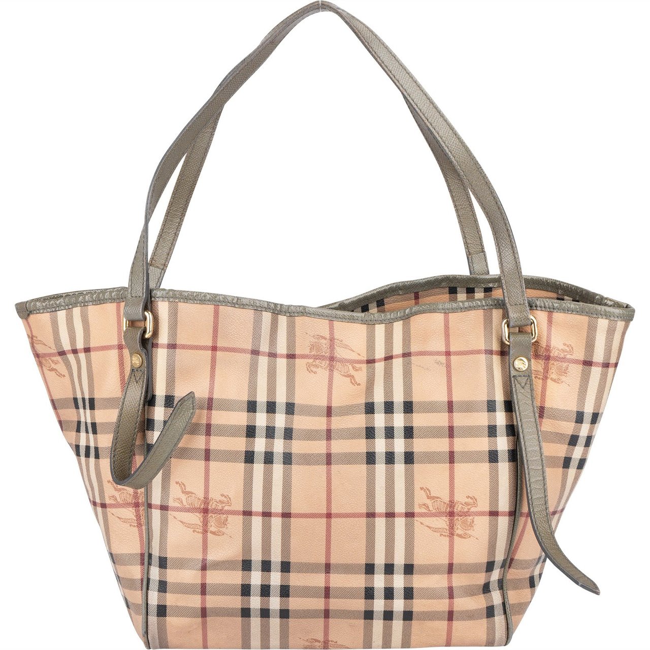 Burberry Burberry Haymarket Check Canterbury Tote Shoulder Bag Beige