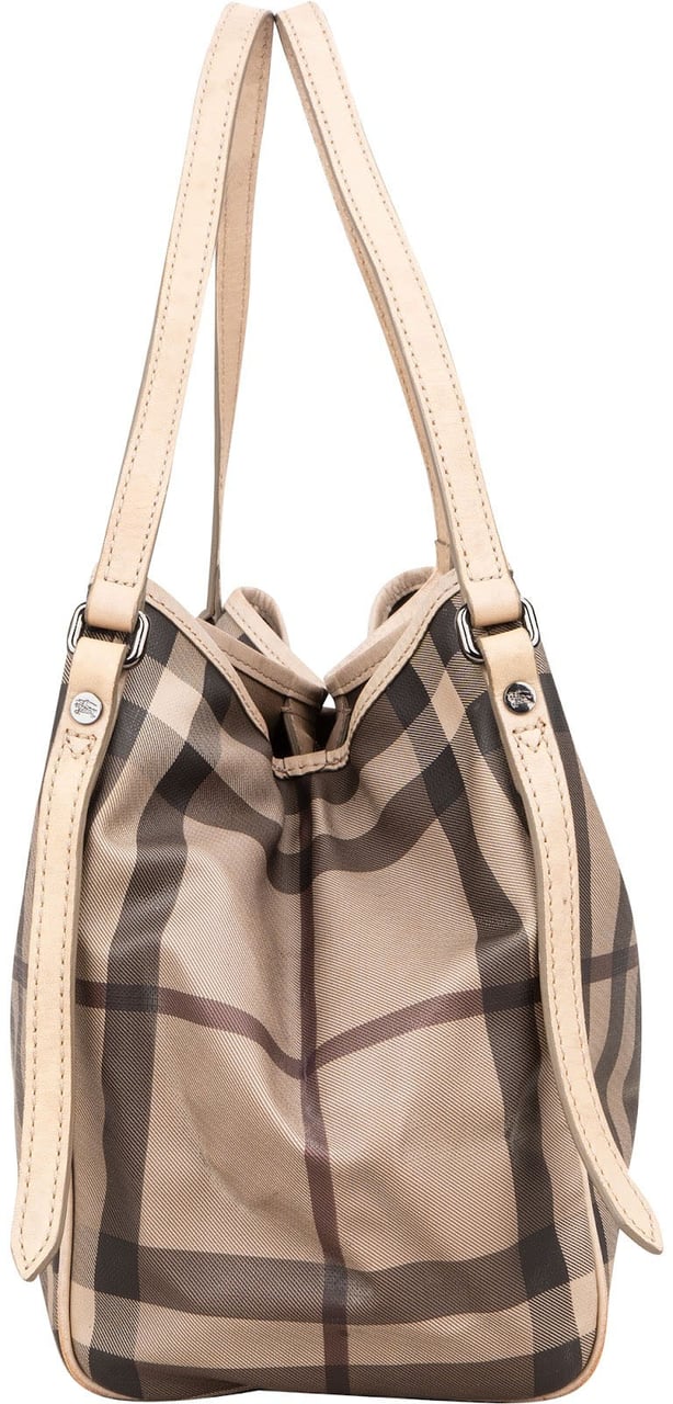 Burberry Burberry Nova-Check Monogram Hobo Canterbury Shoulder Bag Beige