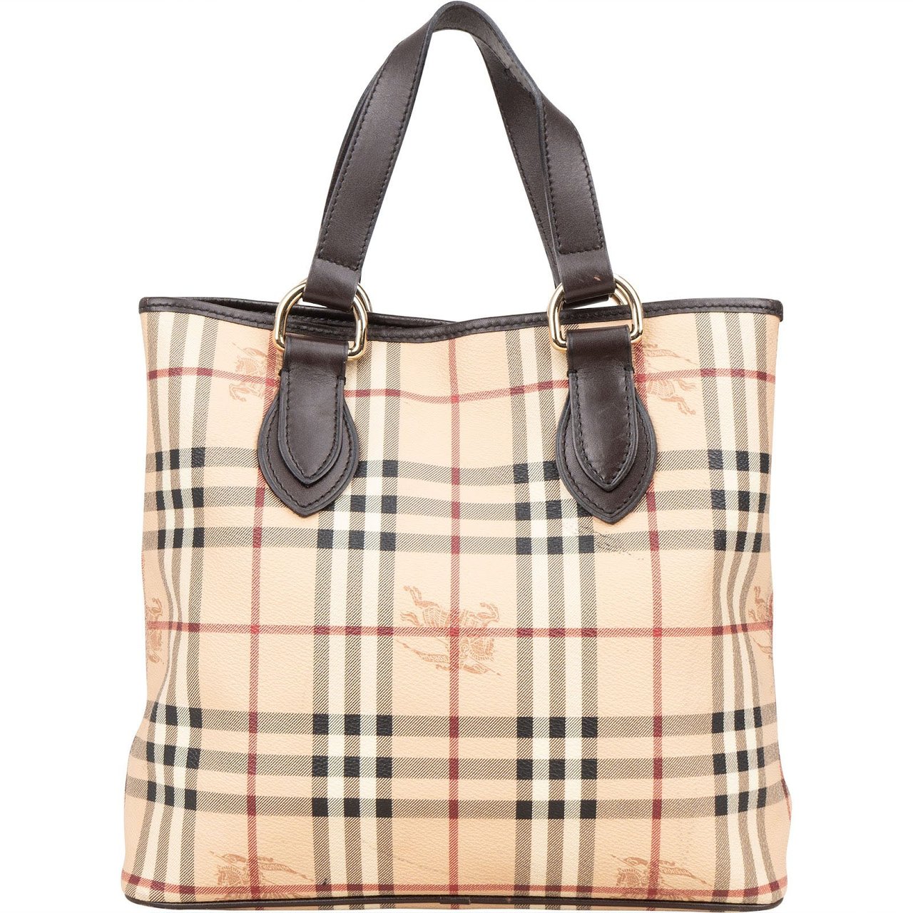 Burberry Burberry Nova Check Tote Handbag Bruin