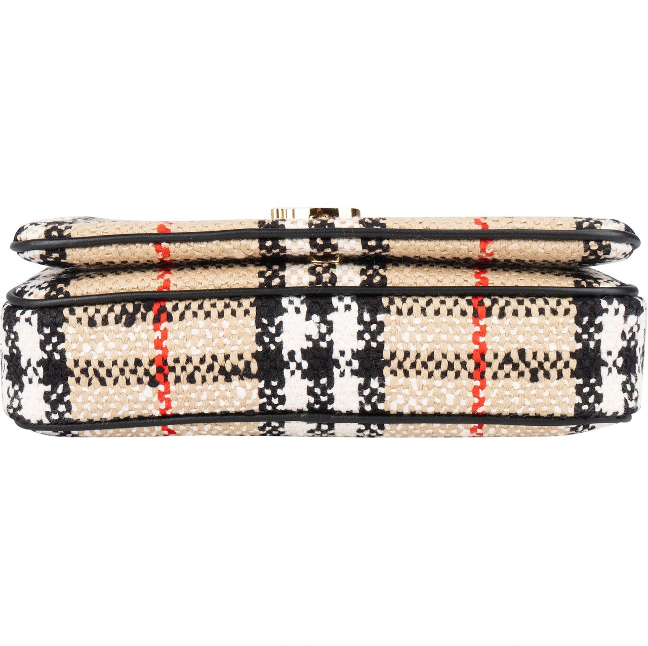 Burberry Tweed Check Lola Small Bouclé TB Crossbody Bag Beige